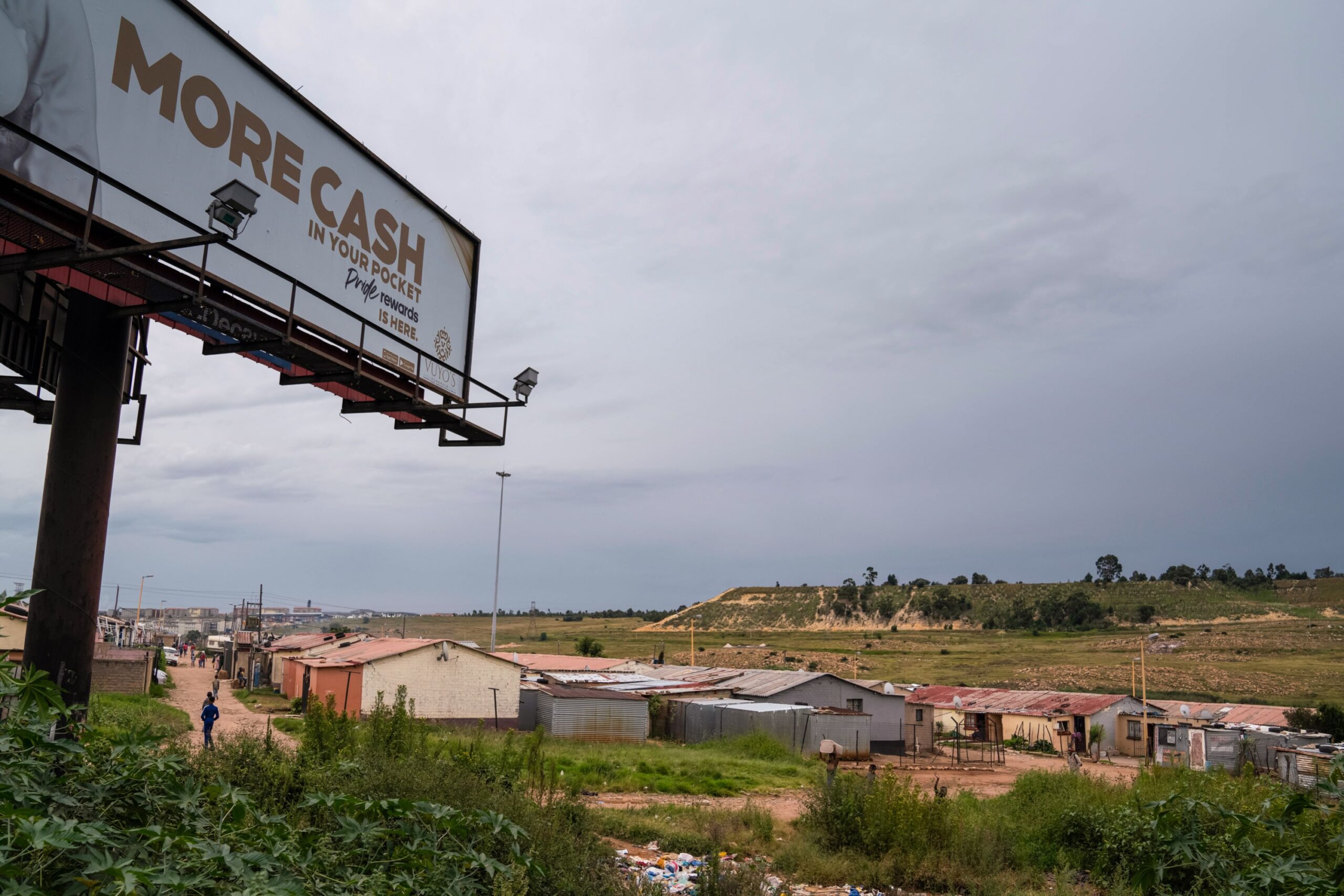 Soweto with mine dumps in background