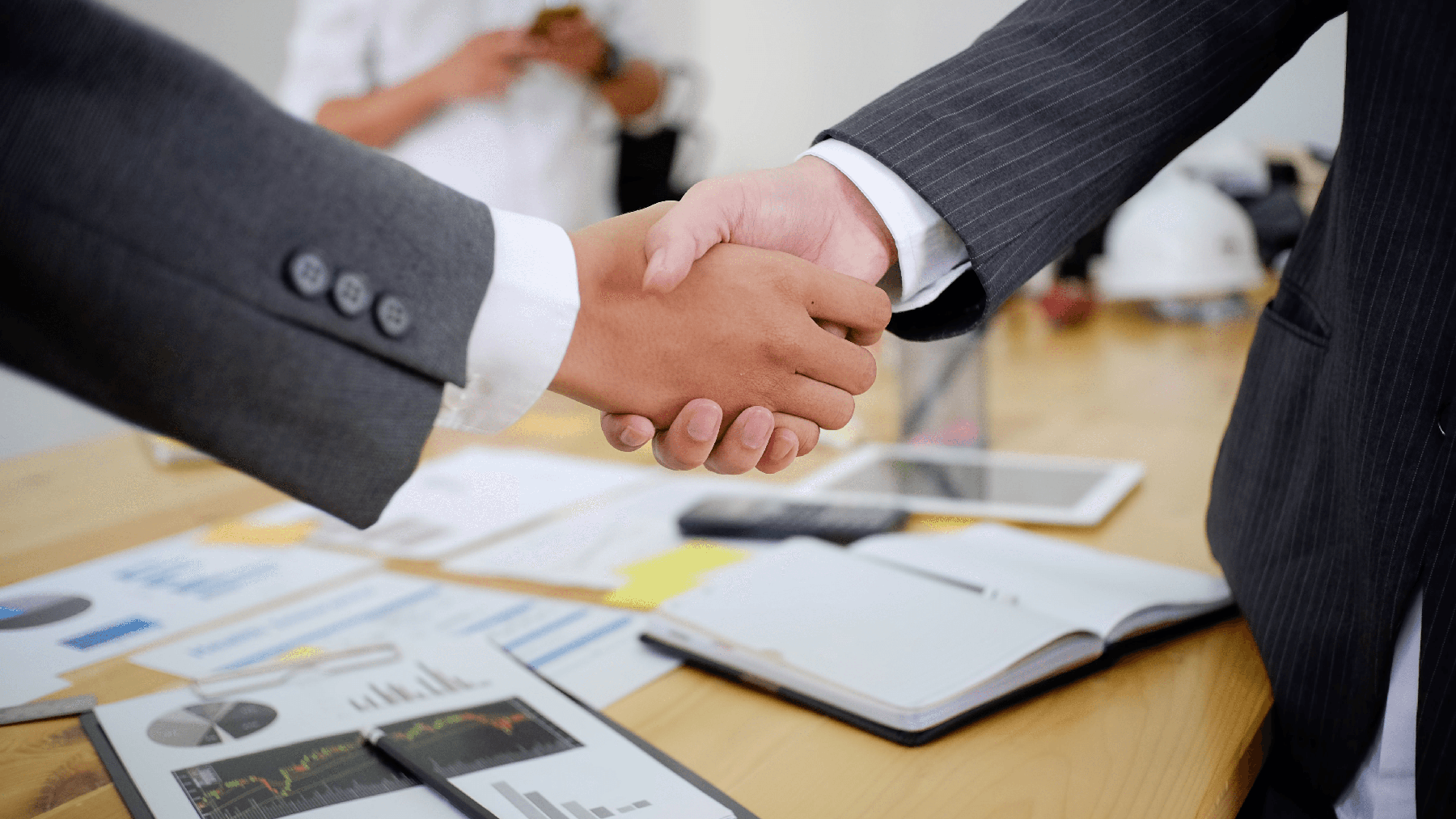 mergers stock image handshake