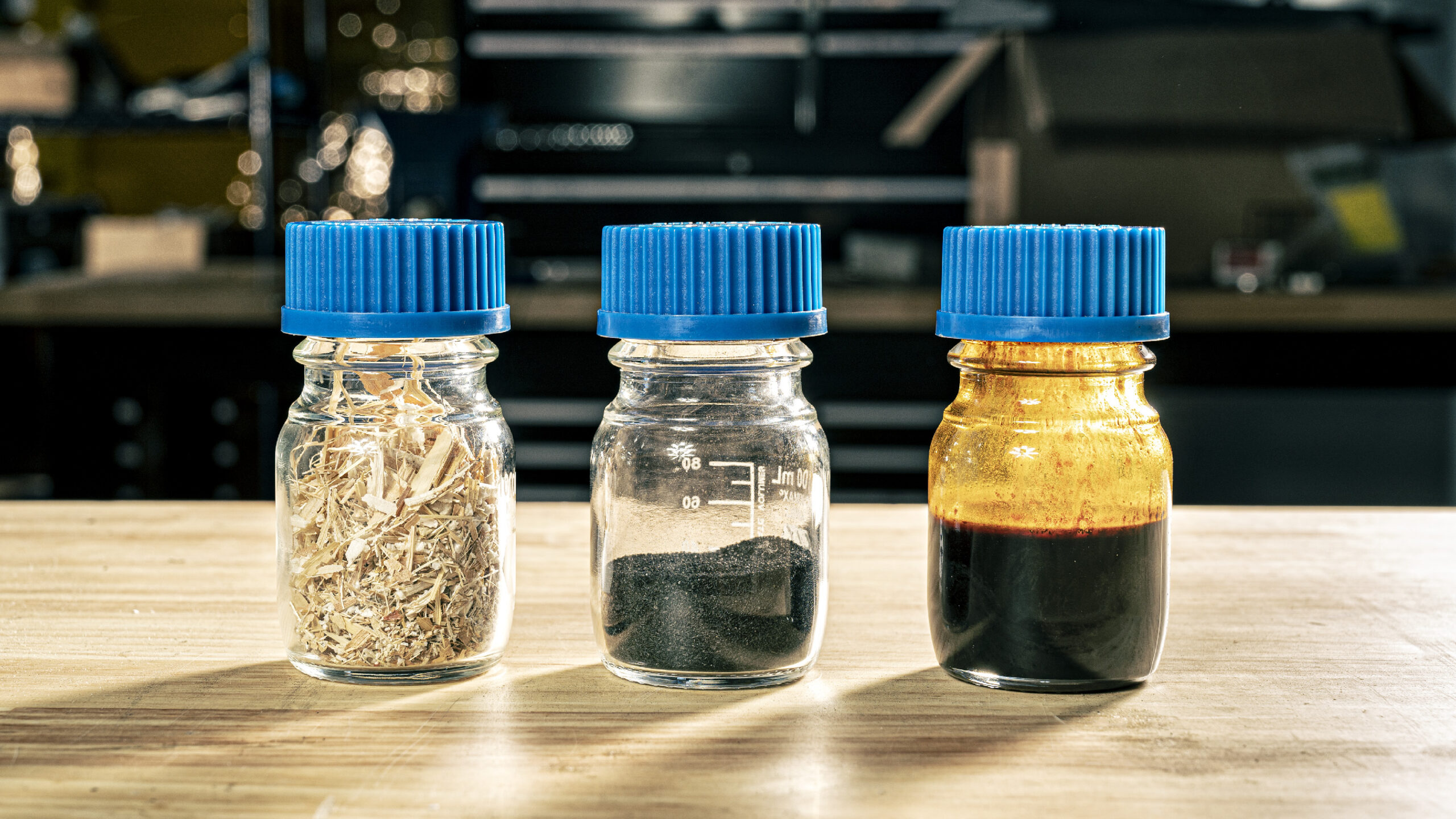 stages in the process to convert biomass to bio oil